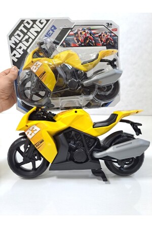 Motor Motosiklet Motorbisiklet Motorsiklet Erkek Oyuncak Yarış Motor 28 X 18 Cm Detaylı Kırılmaz - 3