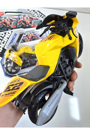 Motor Motosiklet Motorbisiklet Motorsiklet Erkek Oyuncak Yarış Motor 28 X 18 Cm Detaylı Kırılmaz - 4
