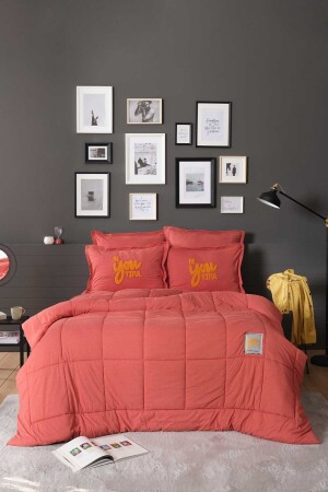 Motto Cotton Comfort Tek Kişilik Mercan - Karaca Home