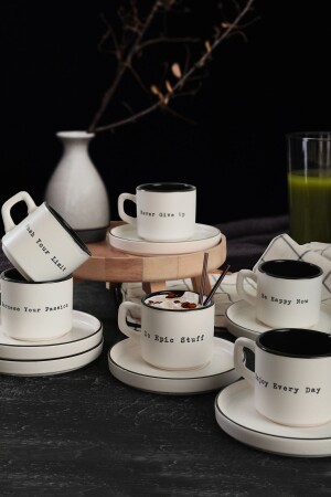 Motto Stackable Çay Takımı 12 Parça 6 Kişilik - Keramika