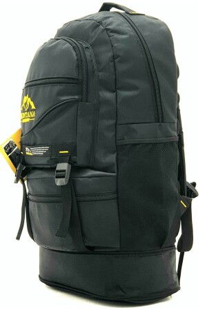 Mountainer 55+10 Liter Blasebalg Schwarz Wasserdichter Reise-Bergsteiger-Camper-Rucksack mit mehreren Fächern - 5