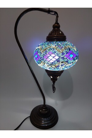 Mozaik Abajur, Baston Masa Lambası, No:üç 18cm turkishlamps56678 - 4