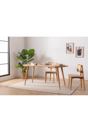 طاولة الطعام من الخشب الطبيعي في النمط الاسكندنافي - Msmwood