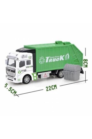 Müllwagen Spielzeug-Müllwagen aus Metall mit Pull-and-Drop-Funktion 789123YR1 - 1