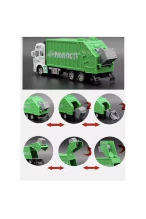 Müllwagen Spielzeug-Müllwagen aus Metall mit Pull-and-Drop-Funktion smh157878 - 2