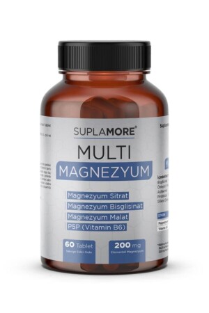 Multi Magnezyum Bisglisinat-Sitrat-Malat - P5P 60 Tablet 8683916512618 - 2