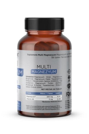 Multi Magnezyum Bisglisinat-Sitrat-Malat - P5P 60 Tablet - 3