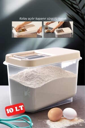 Multibox 10 Lt Easy Sliding Lid Mehrzwecklebensmittel, Hülsenfrüchte usw.Lagerbehälter NDY-AY1ADT - 1