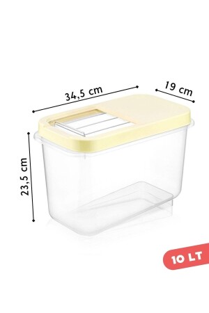 Multibox 10 Lt Easy Sliding Lid Mehrzwecklebensmittel, Hülsenfrüchte usw.Vorratsbehälter 3 Stück NDY-10LT-KMP-01 - 4