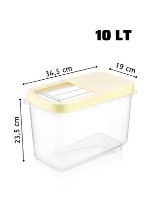 Multibox 10 Lt Easy Sliding Lid Mehrzwecklebensmittel, Hülsenfrüchte usw.Vorratsbehälter 3 Stück NDY-AYSET1 - 4