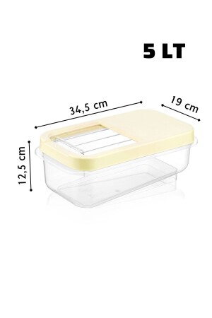 Multibox 5 Lt Easy Sliding Lid Mehrzwecklebensmittel, Hülsenfrüchte usw.Vorratsbehälter 3 Stück NDY-AYSET1 - 4