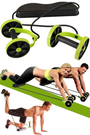 Multiflex-Trainingsgerät mit Rädern und Sit-up-Ständer - 1