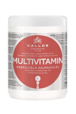 Multivitamin 1000ml Ginseng Özü Ve Avakado Yağı Içeren Enerji Verici Saç Bakım Maskesi - Kallos Cosmetics