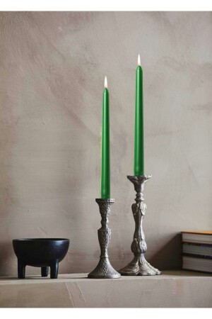Mum 5'li Şamdanlık Mum Sedefli Kaplama Uzun Gövde - Willuxe