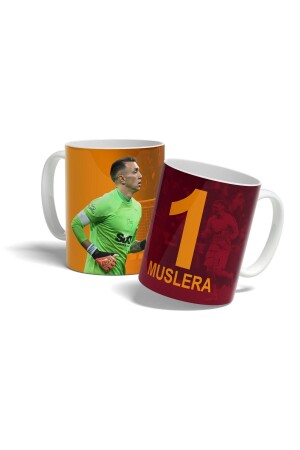 Muslera - Gelb-rot bedruckte Tasse - 1