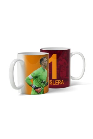 Muslera - Gelb-rot bedruckte Tasse - 4