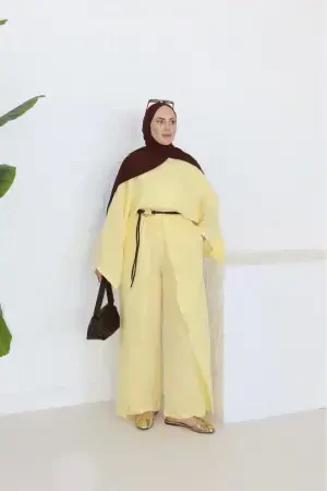 Müslin Arabic Tulum Sarı - Nuuwears