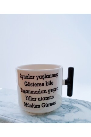 Müslüm Gürses Baskılı Kupa Nescafe Bardağı MUSLM5774337 - 3