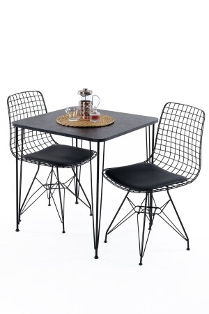 Mutak Balkon Masası 2 Adet Tel Sandalye - Boss Concept