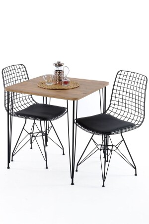 Mutak Balkon Masası 2 Adet Tel Sandalye - Boss Concept