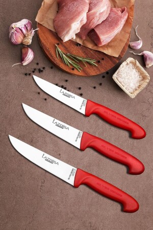 Mutfak Bıçak Seti Et Ekmek Kıyma Sebze Bıçağı - Silver Serisi 418 - 3