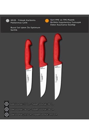 Mutfak Bıçak Seti Et Ekmek Kıyma Sebze Bıçağı - Silver Serisi 418 - 5