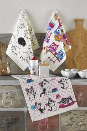 Mutfak Havlusu 30x50 %100 Pamuk 3 Lü Set - Ladynil