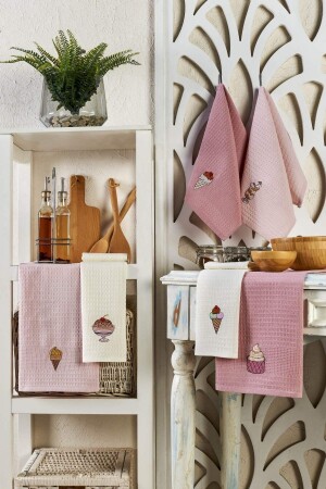 MNZ-المطبخ منشفة-اليد جفاف الملابس مجموعة من 6-30x50cm-الوهفلي نمط MTFKSEF00 - ELY PARKER