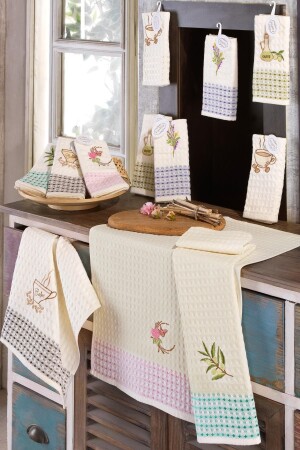 Mutfak Havlusu Kurulama Bezi 2'li Waffle 45x70 cm - Fushia