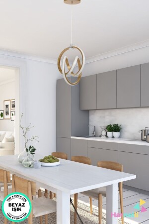 Mutfak Oda Hol Antre Beyaz Işık Modern Ledli Avize - Harnelli