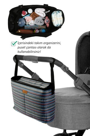 Mutter Baby Pflege 2-teiliges Set Wickeltasche Neugeborenen Pad und Organizer Organizer Mom-503 - 5