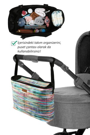 Mutter Baby Pflege 2-teiliges Set Wickeltasche Neugeborenen Pad und Organizer Organizer Mom-504 - 5