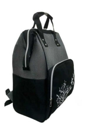 Mutter Baby Pflege Rucksack Babyflasche Thermosfach Grau Schwarz Vogel Kinderwagen mit Aufhängevorrichtung - 5