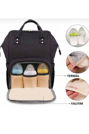 Mutter-Baby-Pflegerucksack, flüssigkeitsdichte Babytasche mit Flaschen-Thermosflasche - 7