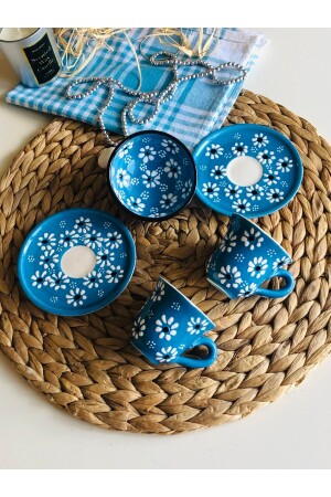 Muttertags-Special Blue Daisy Special 2-Personen-Kaffeetassen-Set und Schüssel pap01 - 1