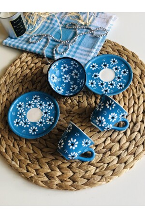 Muttertags-Special Blue Daisy Special 2-Personen-Kaffeetassen-Set und Schüssel pap01 - 3