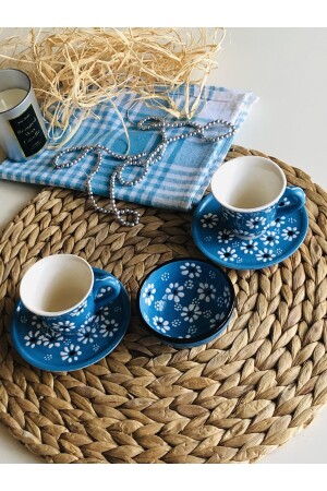 Muttertags-Special Blue Daisy Special 2-Personen-Kaffeetassen-Set und Schüssel pap01 - 4