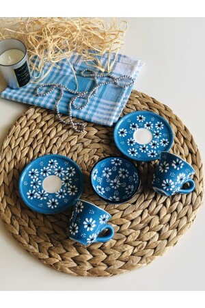 Muttertags-Special Blue Daisy Special 2-Personen-Kaffeetassen-Set und Schüssel pap01 - 5