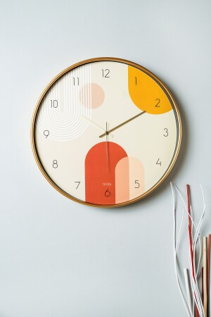 Muyika Pino Bohem Gerçek Cam 42 cm Sessiz Mekanizma Duvar Saati Pds-42 - Muyika Design