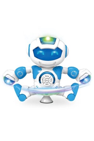 Çocuk Oyalayıcı Müzikli Ve Işıklı Projeksiyon 360 Dönen Eğlenceli Robot Oyuncak Hediyelik 991604237 - 7