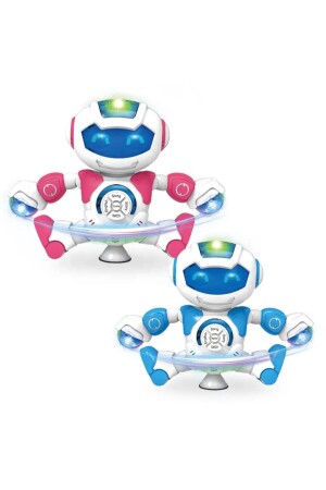 Çocuk Oyalayıcı Müzikli Ve Işıklı Projeksiyon 360 Dönen Eğlenceli Robot Oyuncak Hediyelik 991604237 - 8