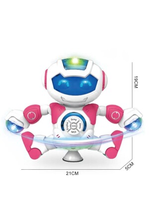 Çocuk Oyalayıcı Müzikli Ve Işıklı Projeksiyon 360 Dönen Eğlenceli Robot Oyuncak Hediyelik 991604237 - 9