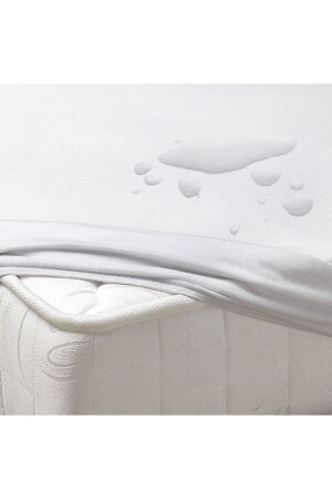 My Evilla Ausgestatteter, flüssigkeitsdichter Matratzenschoner für Einzel- und Doppelmatratzen in weißer Farbe - Myevilla