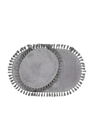 My Evilla Modern Simirna Dekoratif Peluş Oval Ponpon Saçaklı Klozet Takımı simirnaa-ovalörgü-50x80 - 4