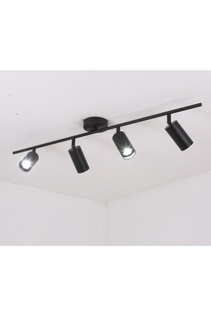 Mylights Mat Siyah Gün Işığı Ledli 4lü Les Spot Aydınlatma Hareketli MYL002936 - 1