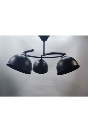 Mylights Retro Triple Matt Black Rustikaler Kronleuchter Vintage Kronleuchter MYL002897 - 3