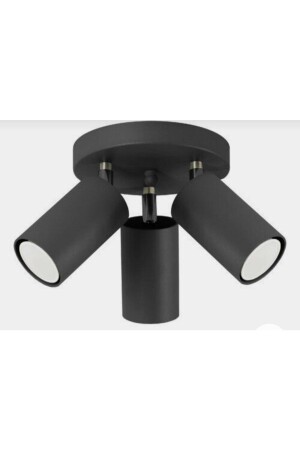 Mylights Üçlü Mat Siyah Hareketli Spot Led Avize Günışığı Ampullü Taban 15 Cm MYL003113 - 3