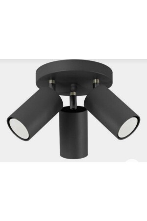 MNZ-Mylights ثلاثي مات أسود متحرك بقعة مدفوعة الشنابل مع ضوء النهار قاعدة المصابيح 15 سم MYL003113 - demet habek mylights