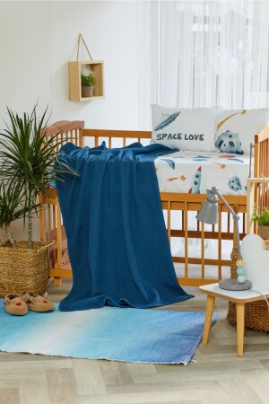 (MZ-Organic MUSLIN PIXEL و Cotton Satin) - تغطية (Baby Duvet) - الفضاء والنجوم - Arbababy