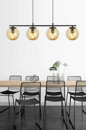 غرفة المعيشة من MZ-Sezar - المطبخ - غرفة النوم تصميم خاص صفحة حديثة من 4 Bal Glop Glass Pendant Lamp Chandelier LA12000030 - Modavize